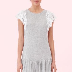 Rebecca Taylor Livy Eyelet Jersey Dress XS